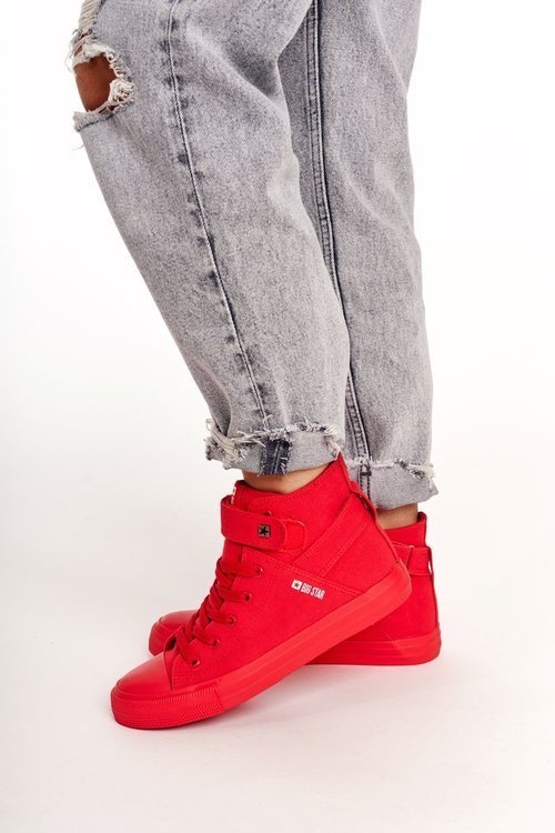 Women's High Sneakers Big Star FF274580 Red