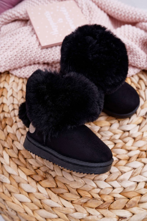 Kinder-Schneestiefel mit Fleece Schwarz Kiks