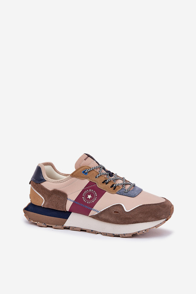Sneakers Din Suede Pentru Bărbați Pe Platformă Big Star RR174475 Hi-Poly System Bej